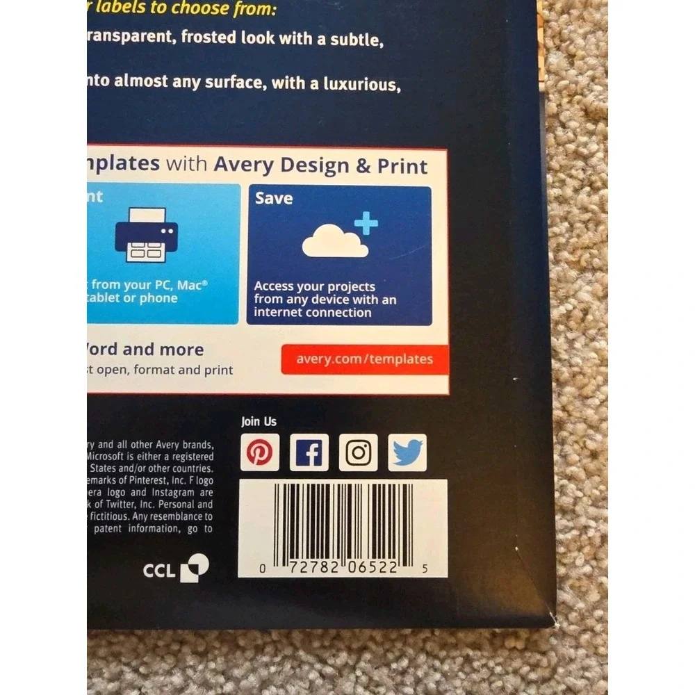 Avery product pack